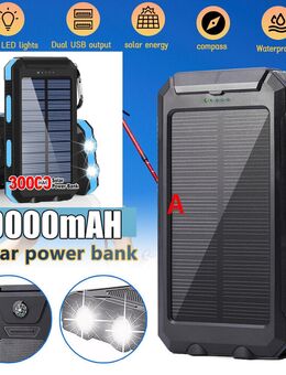 Solar Power Bank 30000mAh Tragbar Externer Batterie Ladegerät - Berlin Neukölln