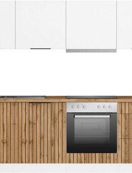 KOCHSTATION Küchenzeile KS-Lagos2, Breite 240 cm, wahlweise mit E-Geräten, mit 38mm starker Arbeitsplatte