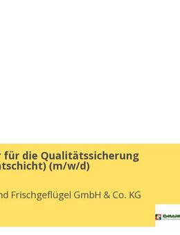 Mitarbeiter für die Qualitätssicherung (Dauernachtschicht) (m/w/d) - Wietze