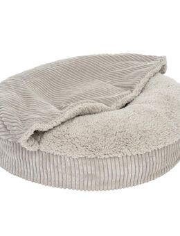 Hundebett Flocke - Ersatzbezug Ø 65 cm, hellgrau (mit Kuscheldecke)