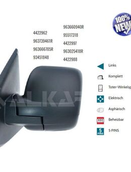 AUSSENSPIEGEL LINKS ELEK BEH FIAT TALENTO NISSAN NV300 963660940R - Dortmund Wickede