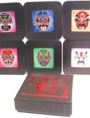 Rarität: 6er Set chinesische Untersetzer mit Schachtel - NEU + unbenutzt in 64584