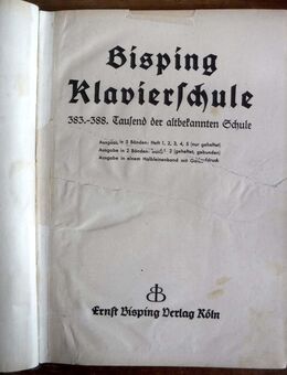 Bisping Klavierschule, Notenbuch, etwa 1920 - Dresden