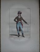 Lithografie - koloriert , Membre de la Convention nationale ., 1793 , Nummer 293 , Frankreich , Blatt 35cm x 25cm , M33 in 02828