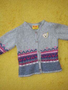 Niedlich * Baby * GIRL * Landhaus * Trachten * Kaschmir * Wolle * Fein- Grob- Strick * Strickjacke * Cardigan "STEIFF" Gr. 86 * grau * bunt * - Riedlingen