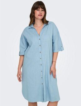 ONLY CARMAKOMA Blusenkleid CARCOCO SS BLK SHIRT DRESS WVN Sommerkleid