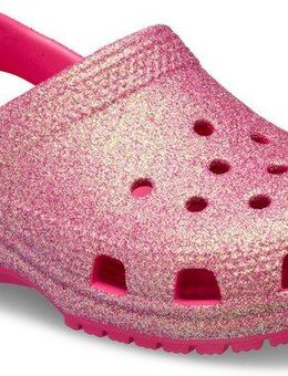 Crocs Classic Iridescent Glitter Clog, Glitzerschuh, Sandale, Hausschuh mit schwenkbarem Fersenriemen