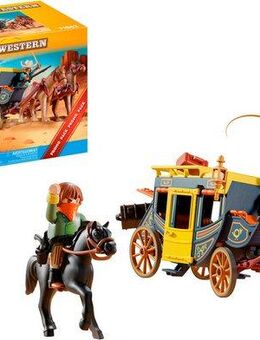 Playmobil® Postkutschenüberfall im Wilden Westen (71862), History Konstruktions-Spielset, (58 St), Made in Europe