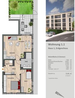 3-Zimmer Erdgeschosswohnung mit Garten- Ihre Eigentumswohnung am Isotec Campus in Bergisch Gladbach - Bergisch Gladbach