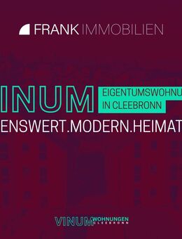 VINUM-Eigentumswohnungen / 4,5-Zimmer Maisonette Neubau in ruhiger Lage / A6 - Cleebronn