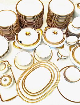 KPM KRISTER Tafelservice für 20 Personen, 110 Teile, Golddekor 417, Vintage - Saarbrücken