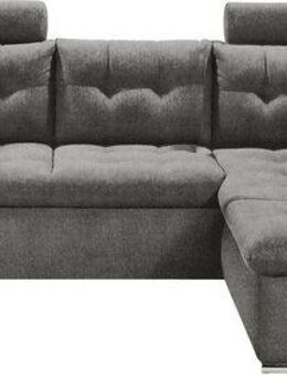ED EXCITING DESIGN Ecksofa Oman L-Form, mit Bettfunktion, Bettkasten, Armteilverstellung & Kopfstützen