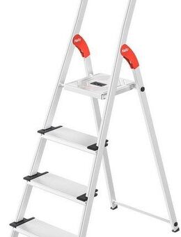 Hailo Stehleiter L80 ComfortLine, Alu-Sicherheits-Stehleiter 4 Stufen