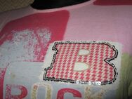 NEUw * Edel * ausgefallen * Hippie * Festival * Patchwork- Style * Glitzer Pailletten * DESIGNER * Langarm * Longsleeve * T- Shirt * Gr. 38- 40/ S- M * rosé * silber * pink * - Riedlingen