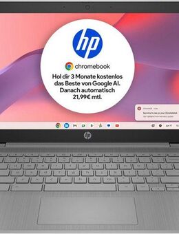HP 14a-ne1210ng Chromebook (35,6 cm/14 Zoll, Intel Celeron N450, UHD Graphics, 64 GB SSD)