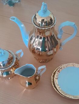 goldfarbenes Mokkageschirr /Teegeschirr gestempelt - Gaggenau