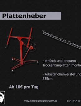 [VERMIETUNG] Plattenheber für Trockenbau Hausbau Renovierung - Magdeburg