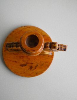 Holz-Wandersmann-Kerzenhalter,Alt,ca. 15 cm - Linnich