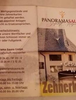Von privat zu verkaufen: 8 x Eintritt Panorama-Sauna Holzweiler - ERSPARNIS: insgesamt 36,-- €! - Bonn Duisdorf