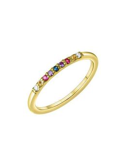Vivance Fingerring 925-Sterling Silber vergoldet Zirkonia