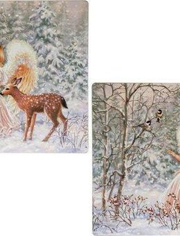 Myflair Möbel & Accessoires Platzset Engel mit Reh, Weihnachtsdeko, (Set, 4-St), Kork
