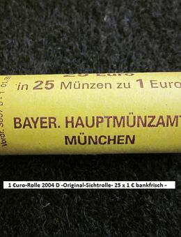 2004 1 Euro Rolle - D - Sichtrolle - 25 x 1 Euro -bankfrisch- uncirkuliert - - Mahlberg