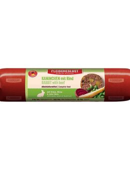 Fleischeslust Classic 6 x 800 g - Kaninchen mit Rind mit Erbse, Birne & Roter Bete