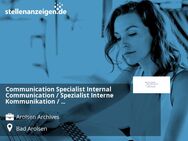 Communication Specialist Internal Communication / Spezialist Interne Kommunikation / Kommunikationsexperte – Mitarbeiterkommunikation (m/w/d) - Bad Arolsen