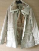 Wintermantel beige Wildlederoptik Größe 36 in 44287