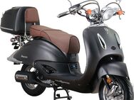 Alpha Motors Motorroller Retro Firenze, 50 ccm, 45 km/h, Euro 5, (mit Topcase), mit Lenkerschloss, im Retro-Look