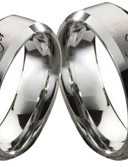 Partnerringe Wolframringe PW107 mit Zirkonia - Aholming