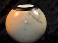 Original afrikanischer Teelichthalter aus einer Bamboo Frucht mit Motiv hell - Alzenau
