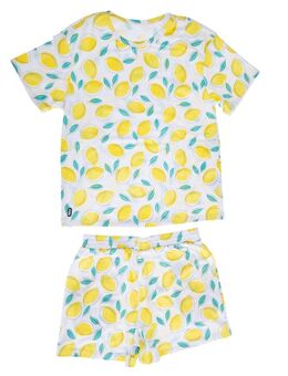 TIAKI Pet & Parent Pyjama im Partnerlook, Zitrone - Pyjama für Hundeeltern: Größe M