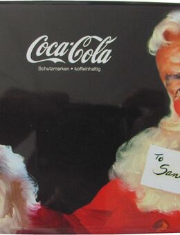 Coca Cola - To Santa - Blechkarte mit Briefumschlag - 15 x 10,5 cm - Doberschütz