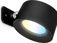 B.K.Licht LED Wandleuchte BKL1597 Magnetische Akku Wandlampe, 3-Stufen Dimmer, mit USB-C, CCT - über Fernbedienung, LED fest integriert, Tageslichtweiß, CCT-Funktion, 150Lm, 2W, 14h Leuchtdauer, 4,5 x 8 x 9,5 cm, Schwarz