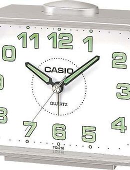 CASIO Quarzwecker TQ-218-8EF Wecker, Leuchtzeiger, Leuchtziffern, Schlafzimmer, Geschenkidee