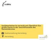 Sachbearbeiter/in (m/w/d) mit Überblick fürs große Ganze in der Geschäftsstelle des Gemeinderates - Herrenberg
