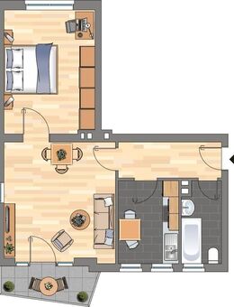 2-Zimmer-Wohnung in Düsseldorf Rath - Düsseldorf