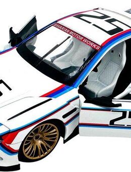 Jamara Spielzeug-Auto Diecast, BMW 3.0 CSL Hommage R weiß inklusive Batterien, LED Licht, Maßstab 1:24