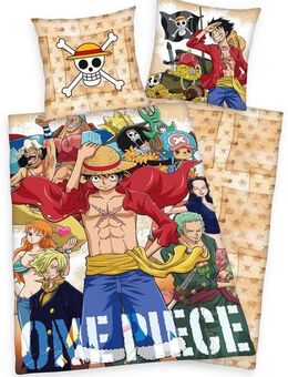 Wendebettwäsche One Piece, Renforcé, mit tollem One Piece-Motiv