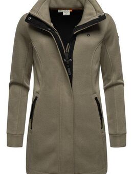 Ragwear Sweatjacke Letrice Bonded Elegante Zip-Jacke mit hohem Kragen in Feinstrickoptik