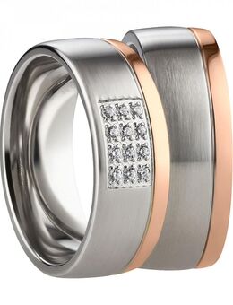 Romantische Edelstahlringe für Zwei AB3128-AB3129 - Aholming