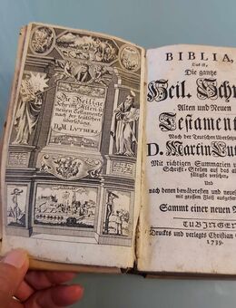 Antiquarische Bibel Tübingen 1739 - Spaichingen