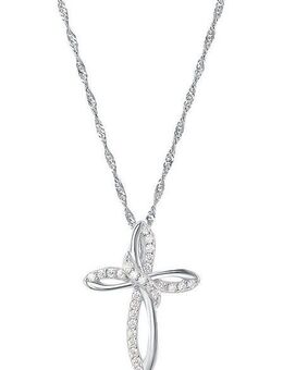Amor Kette mit Anhänger Kreuz, 9003815, mit Zirkonia (synth)
