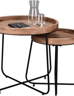 MIRRORS AND MORE Beistelltisch Jette (1-St), hochwertige Echtholzplatte