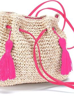 LASCANA Umhängetasche Strandtasche, aus Papierstroh, Handtasche, Schultertasche VEGAN