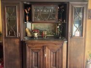 alter Buffet Schrank mit Glas vitrine antike Holzschrank Anricht - Owingen