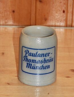 Paulaner Thomasbräu München Bierkrug Steingut Steinzeug Keramik 0,5L sehr alt - Borken
