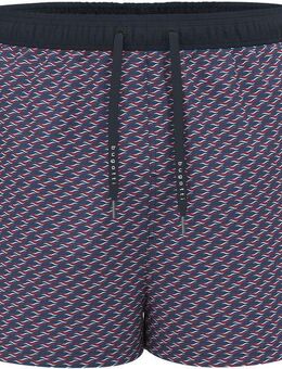 bugatti Badeshorts Janus Alloverprint, Logostickerei linkes Bein