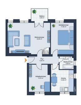 Charmante 3-4 Zimmer ETW im Erdgeschoss Wi-Rheingauviertel - Wiesbaden